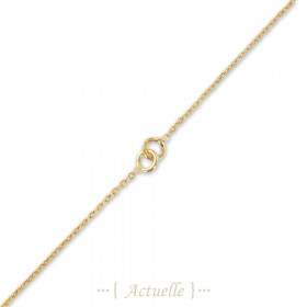 Pulsera cable chain wire 30x17cm 2 part +  ajusted ring to 15cm gold-flatd