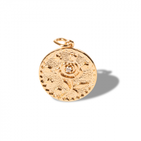 Pendant with a Rose CZ Medal