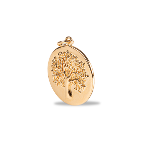 Pendentif plaque ronde arbre de vie