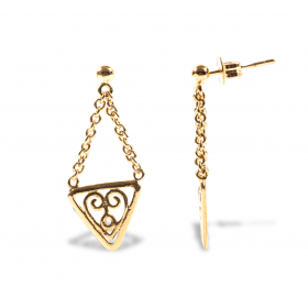 Boucles d'oreilles triangles filigranées