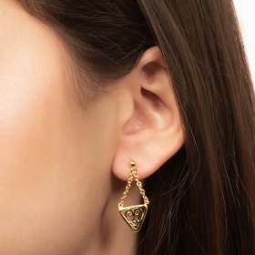 Boucles d'oreilles triangles filigranées